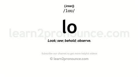 Lo Definition & Meaning .